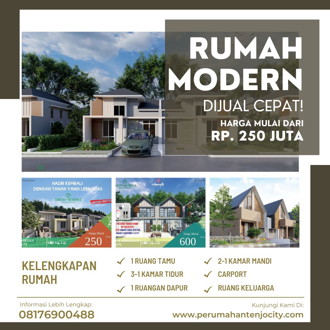 Rumah Cluster Fasilitas Lengkap Tenjo